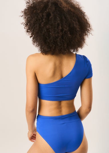 Gini London Cobalt Blue High Waisted Bikini Bottoms