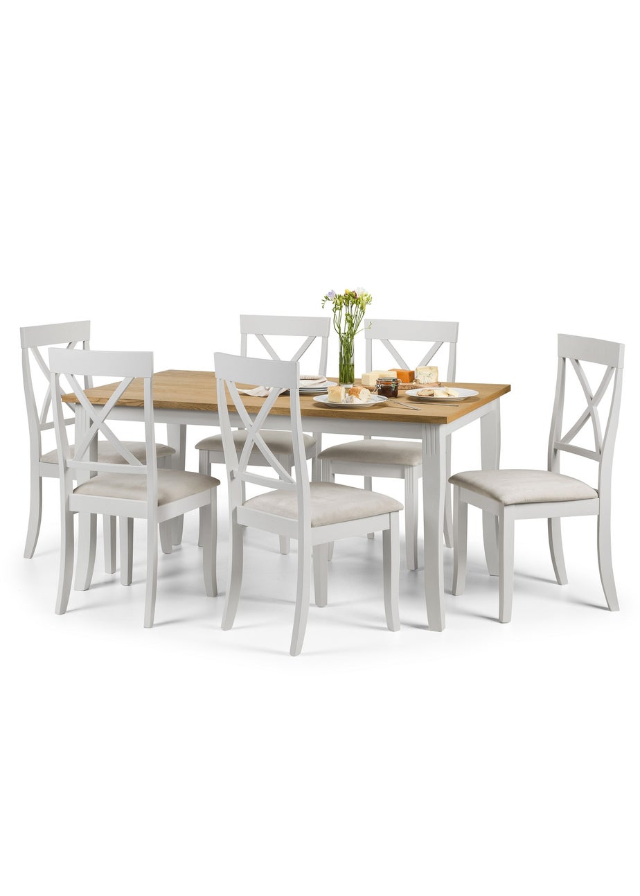 Julian Bowen Grey Davenport Elephant Dining Chairs Set Of 2 (96.5 x 44 x 52cm)