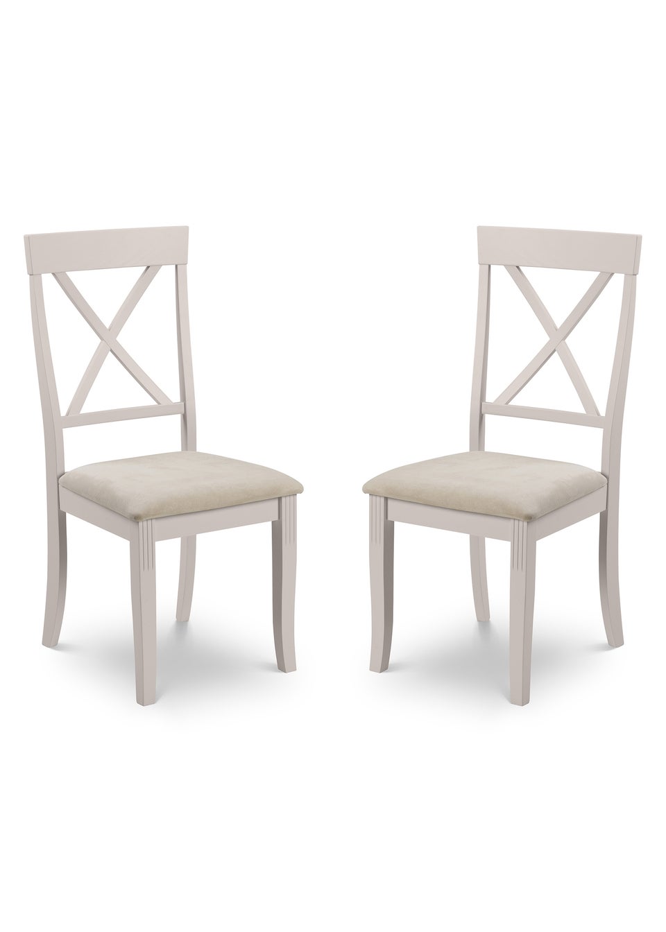 Julian Bowen Grey Davenport Elephant Dining Chairs Set Of 2 (96.5 x 44 x 52cm)