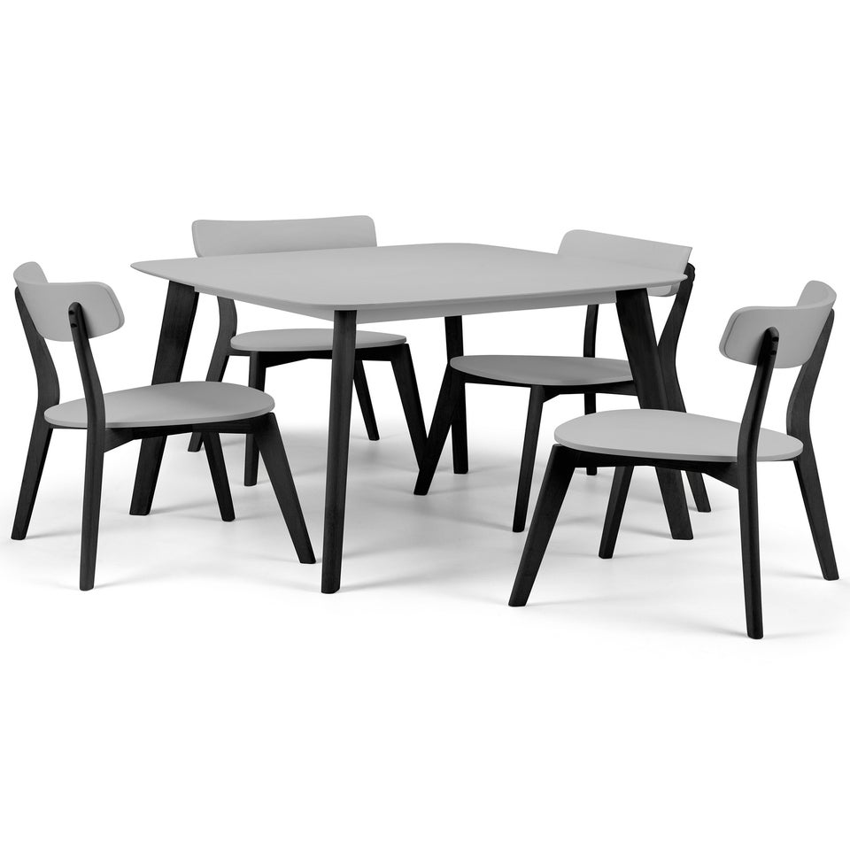 Julian Bowen Casa Square Dining Table Grey/Black (75 x 90 x 90cm)