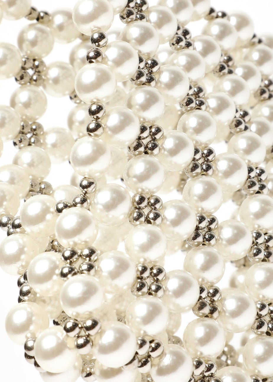 Quiz Cream Bridal Pouch Bag