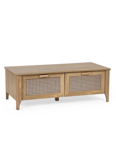 Julian Bowen Brown Sydney 2 Drawer Coffee Table (42 x 120 x 60cm)