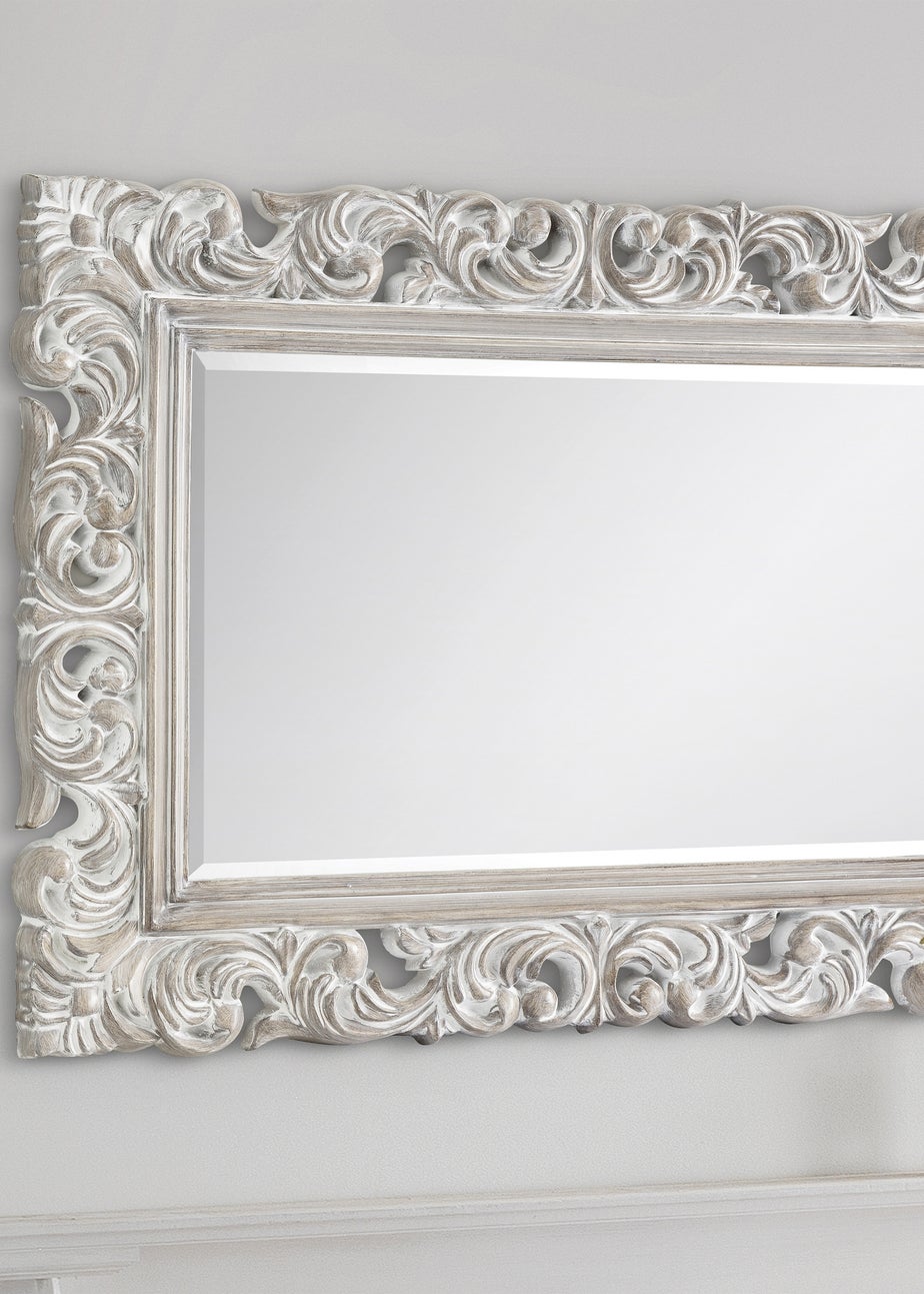 Julian Bowen Baroque Distressed Wall Mirror (82 x 113 x 4cm)