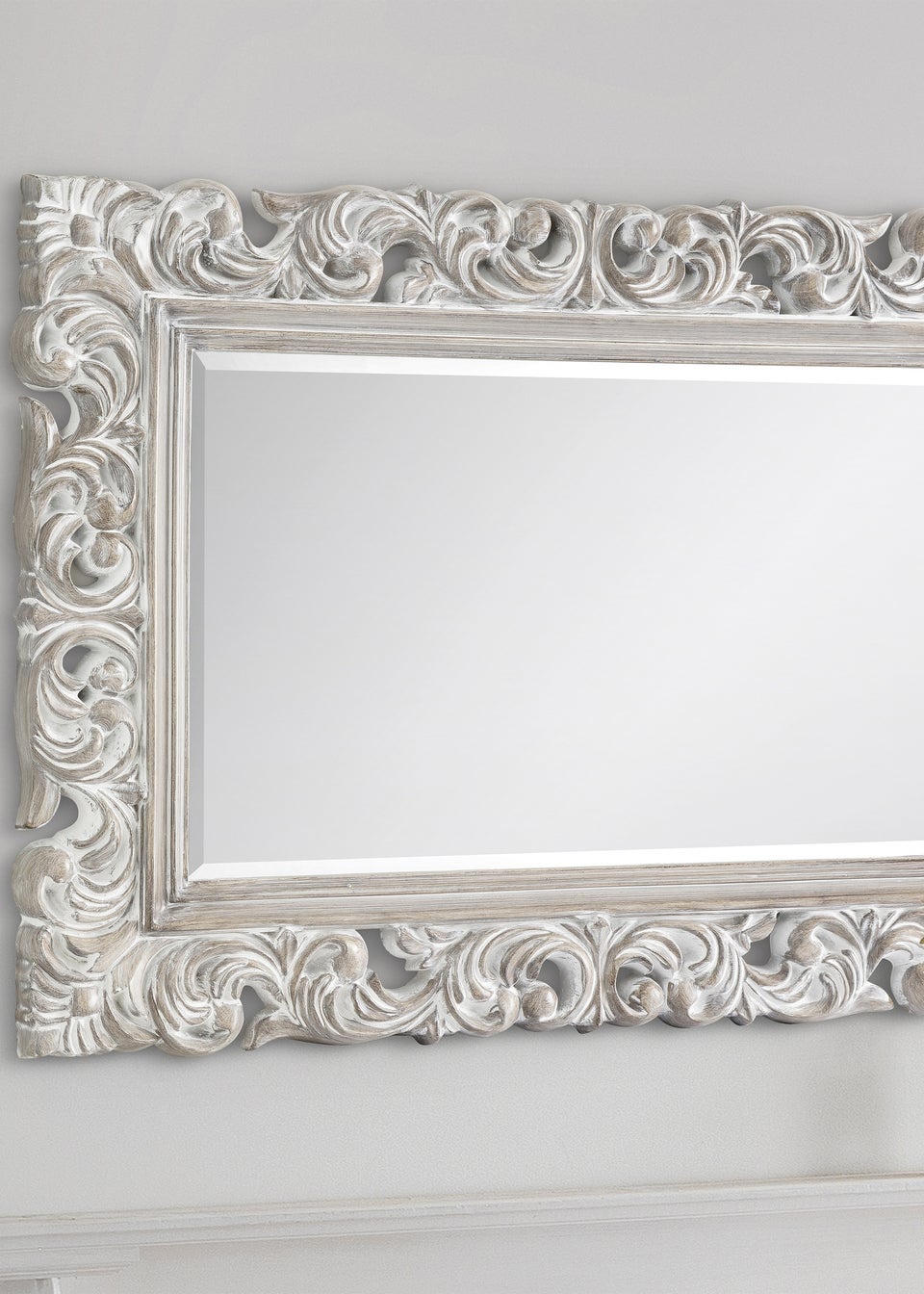 Julian Bowen Baroque Distressed Wall Mirror (82 x 113 x 4cm)