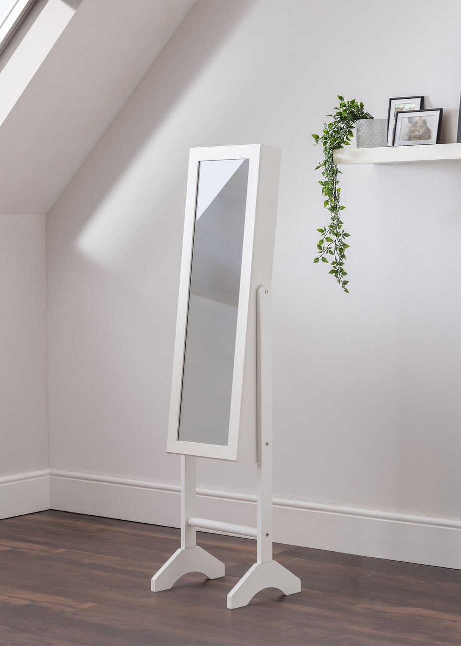 Julian Bowen White Prima Jewellery Mirror (144 x 34 x 35cm)