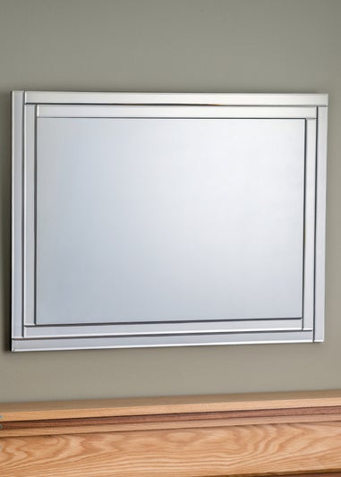 Julian Bowen Deco Frameless Wall Mirror (80 x 60 x 2cm)