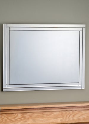 Julian Bowen Deco Frameless Wall Mirror (80 x 60 x 2cm)