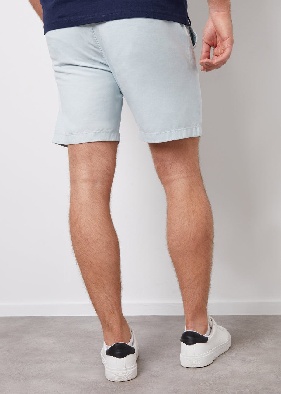 Threadbare Blue Cotton Lyocell Jogger Style Shorts