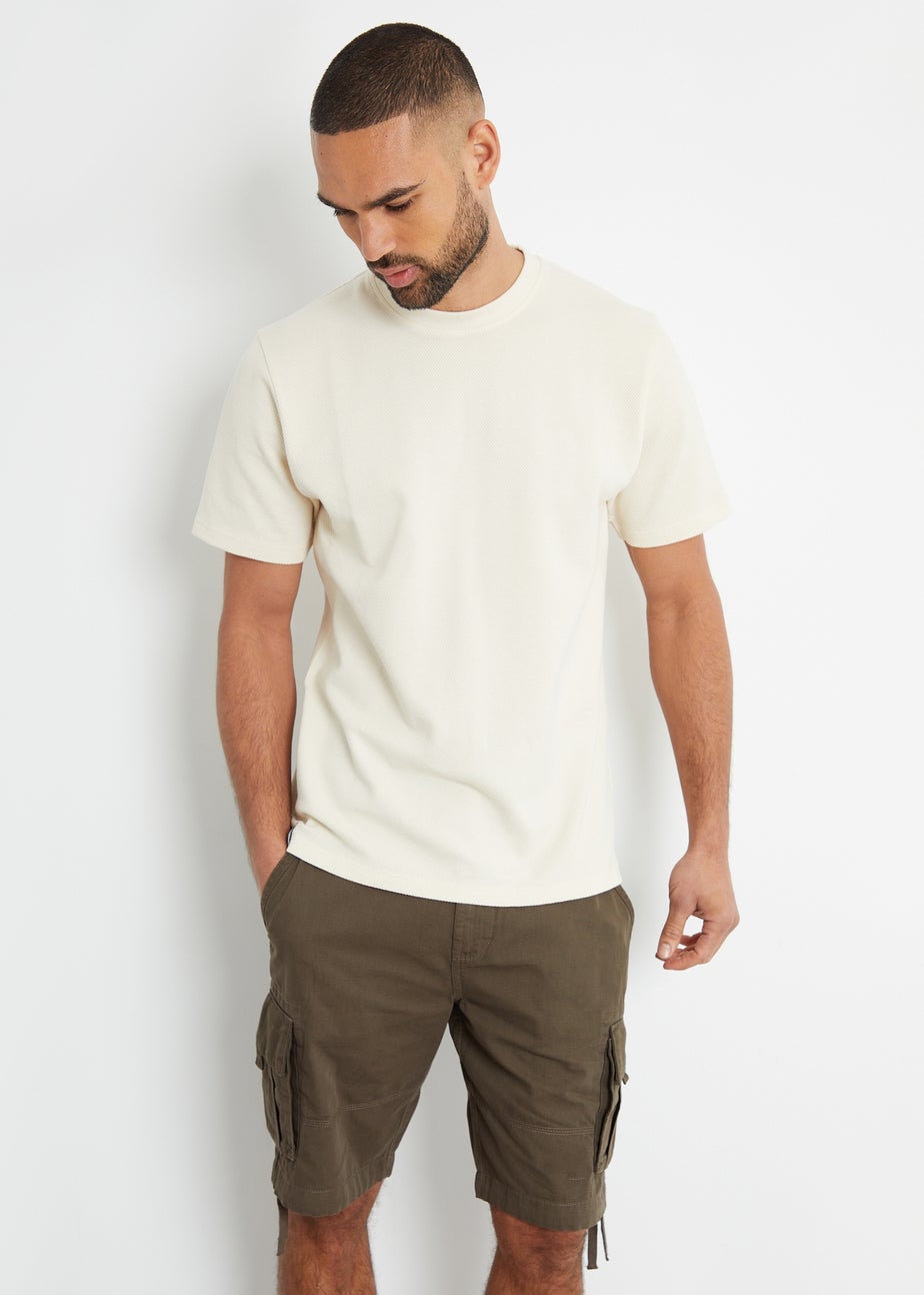 Threadbare Chocolate Cotton Cargo Shorts