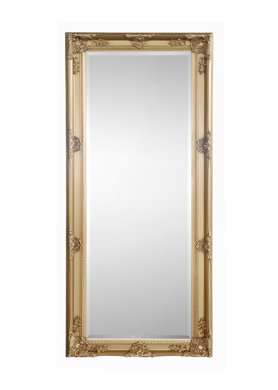 Julian Bowen Gold Palais Lean To Dress Mirror (170 x 70 x 6cm)