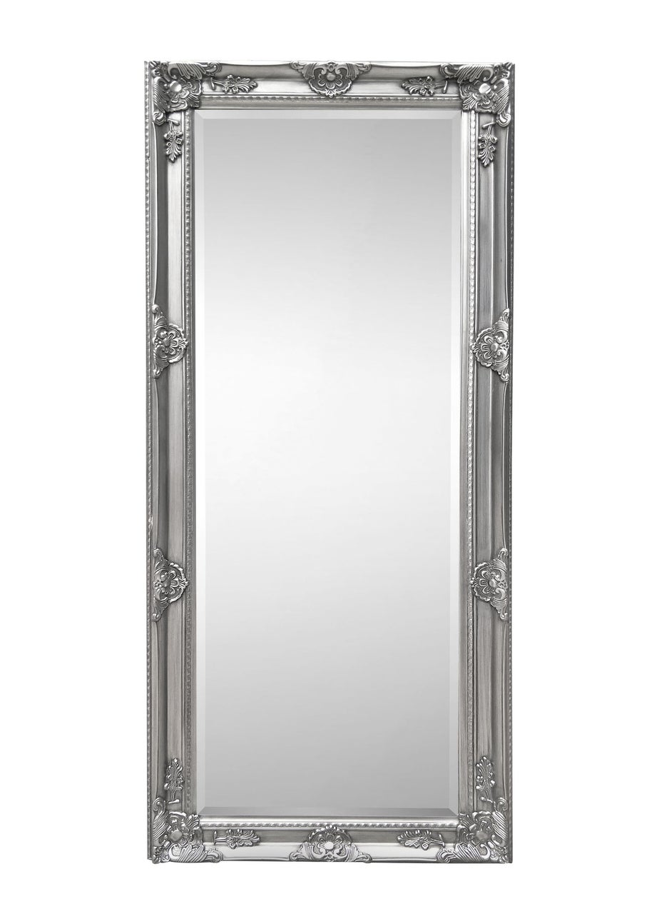 Julian Bowen Pewter Palais Lean to Dress Mirror (170 x 70 x 6cm)