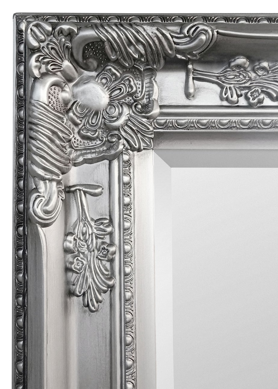 Julian Bowen Pewter Palais Lean to Dress Mirror (170 x 70 x 6cm)