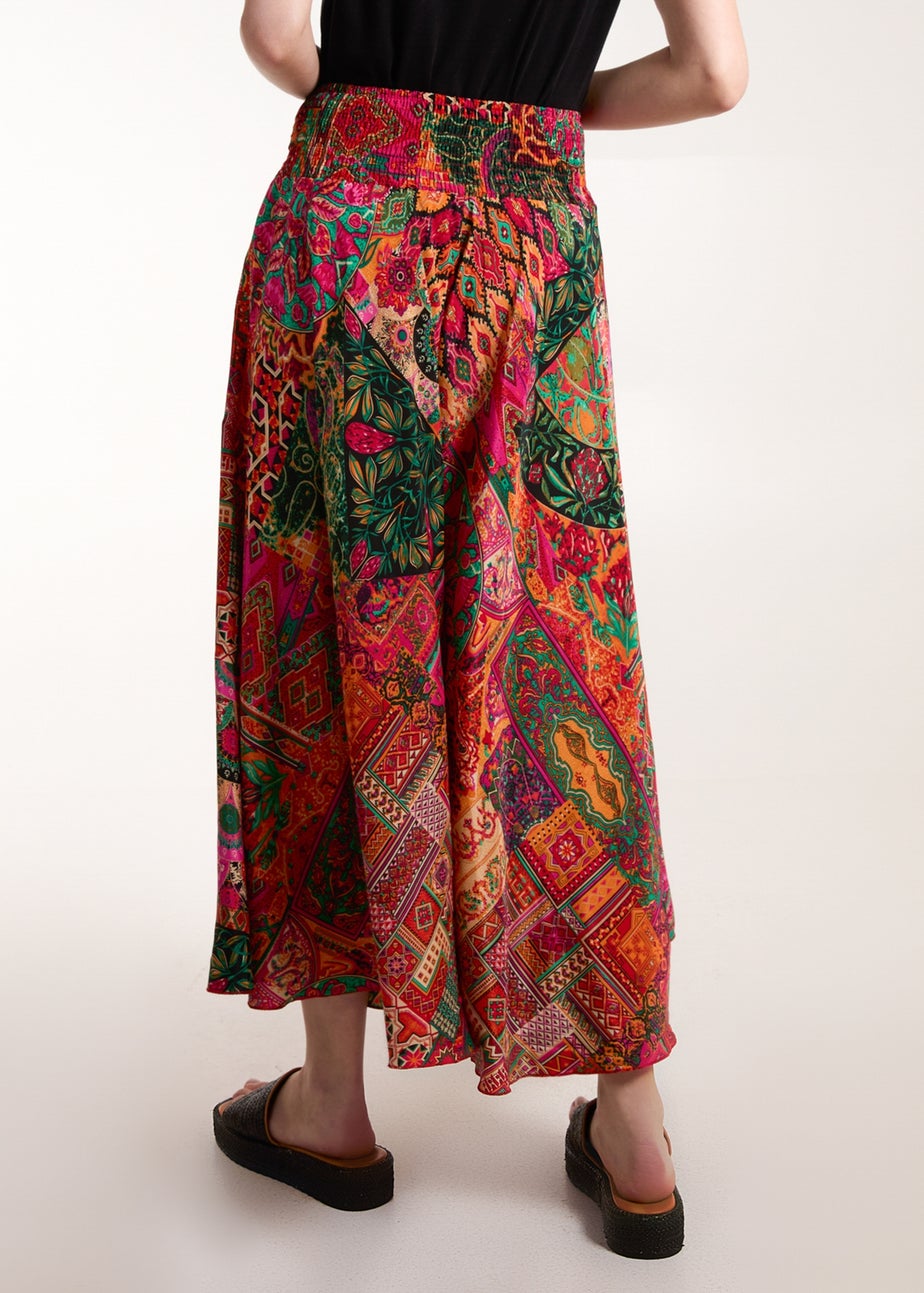 Blue Vanilla Orange Embellished Extreme Wide Leg Trousers