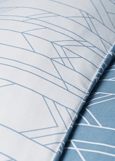 Blue Chevron Duvet Set