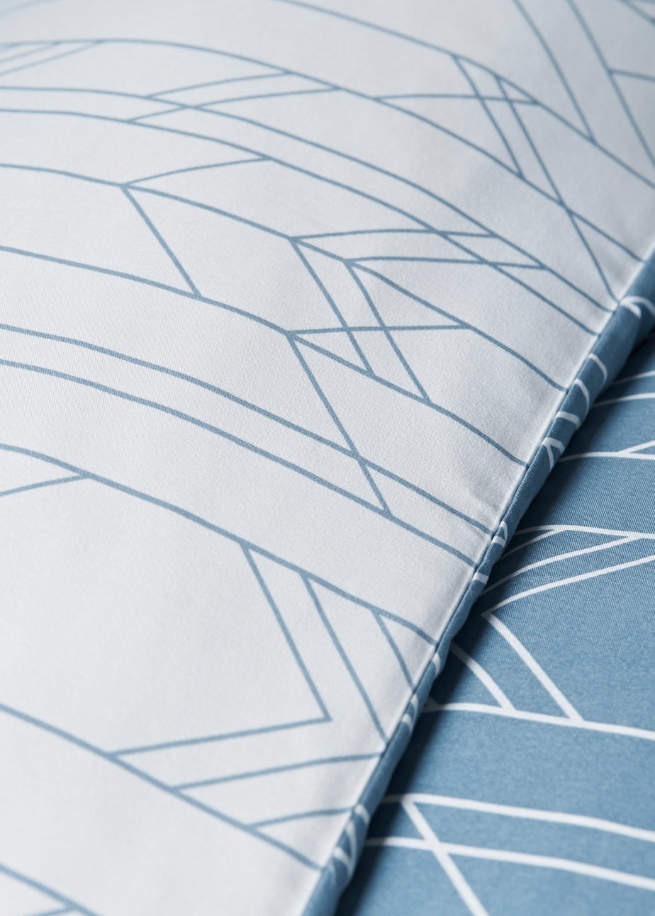Blue Chevron Duvet Set