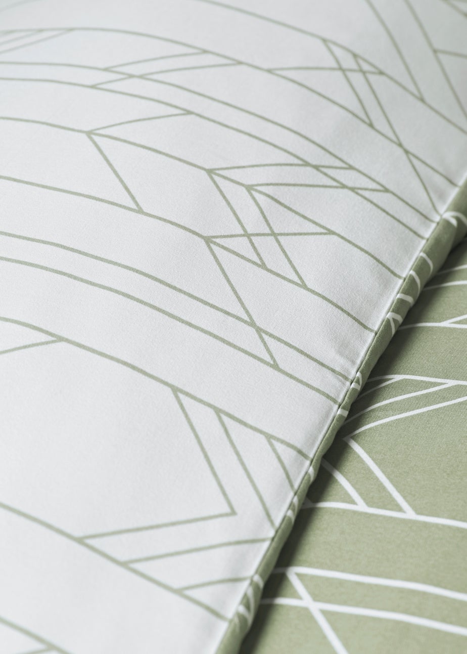 Green Chevron Duvet Set