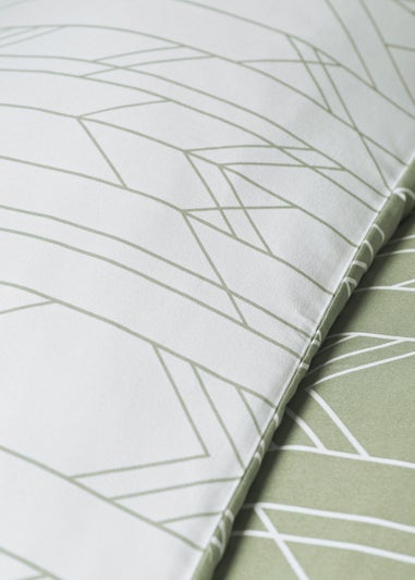 Green Chevron Duvet Set