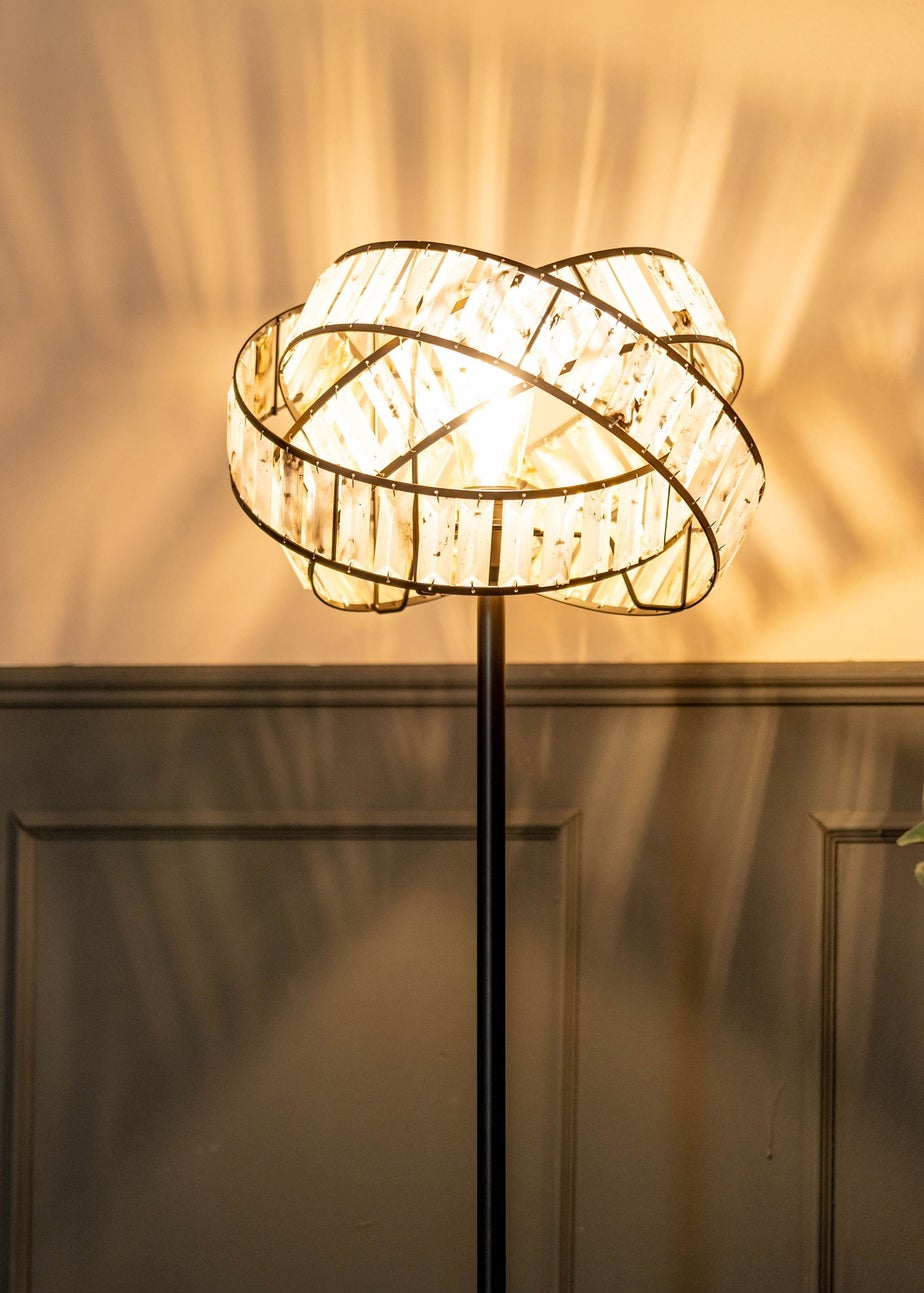 ValueLights Hudson Grey Metal Floor Lamp (159cm x 36.5cm x 36.5cm)