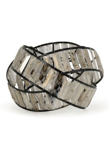 ValueLights Grey Hudson Tortoise Metal Easy Fit Shade (18.5cm x 29cm x 29cm)