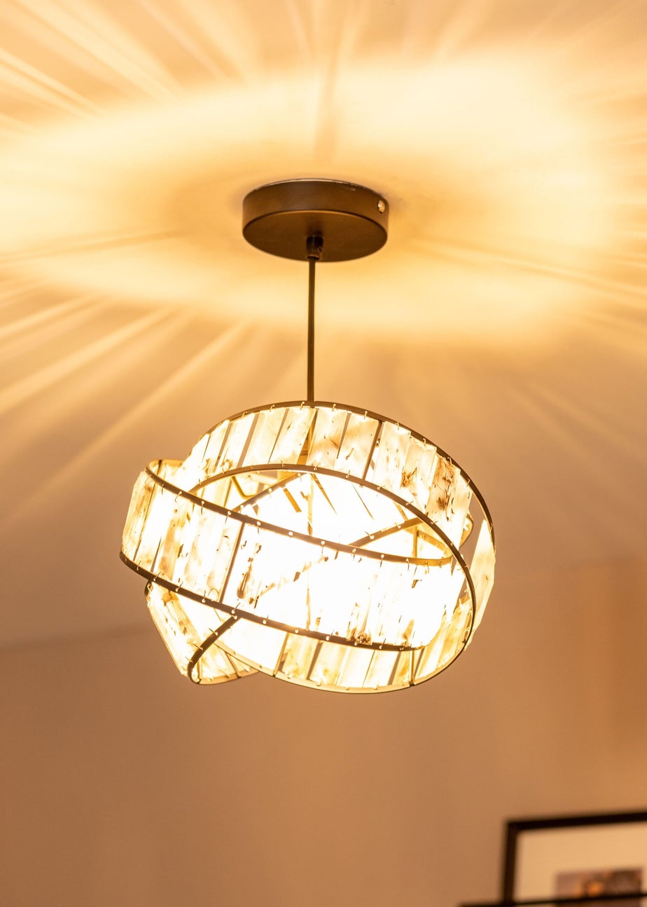 ValueLights Grey Hudson Tortoise Metal Easy Fit Shade (18.5cm x 29cm x 29cm)