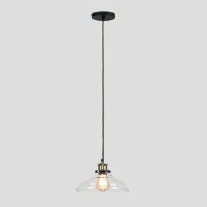 ValueLights Wallace Steampunk Electric Pendant Clear Glass Shade (105.5cm x 24cm x 24cm)