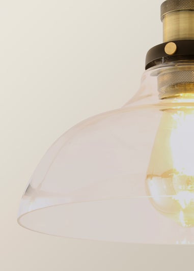 ValueLights Wallace Steampunk 3 Way Bar Ceiling Light Fitting