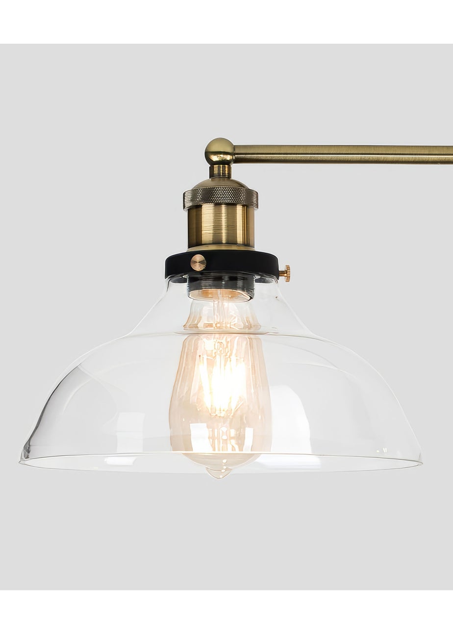 ValueLights Wallace Steampunk 3 Way Bar Ceiling Light Fitting