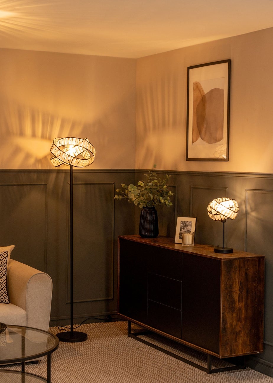 ValueLights Grey Hudson Tortoise Metal Table Lamp (35.5cm x 21cm x 21cm)