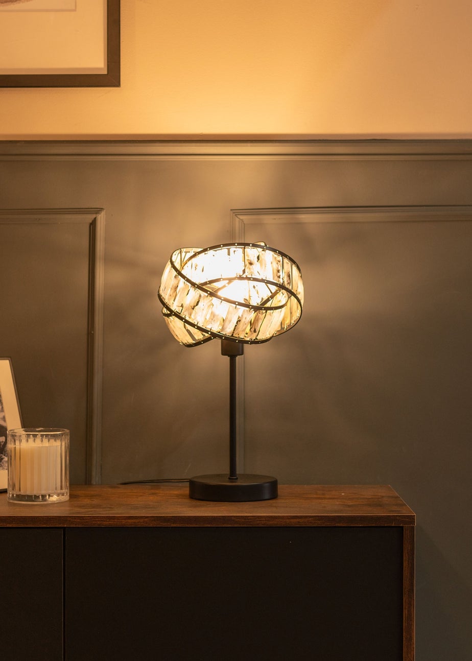 ValueLights Grey Hudson Tortoise Metal Table Lamp (35.5cm x 21cm x 21cm)