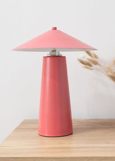 ValueLights Pink Axel Coral Metal Table Lamp (31.5cm x 26cm x 26cm)