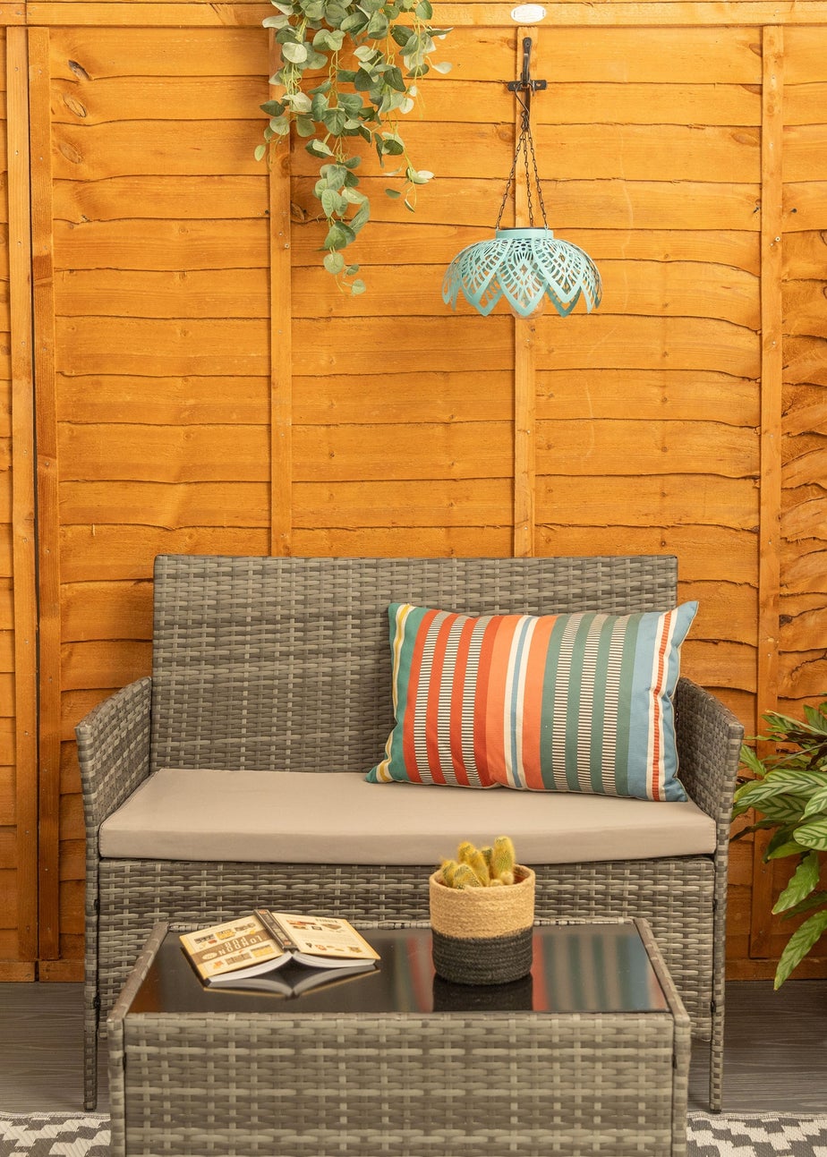 ValueLights Aqua Artichoke Hanging Solar Light