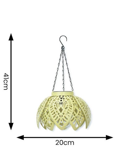 ValueLights Yellow Artichoke Hanging Solar Light (41cm x 20cm x 20cm)