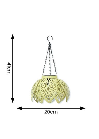 ValueLights Yellow Artichoke Hanging Solar Light (41cm x 20cm x 20cm)