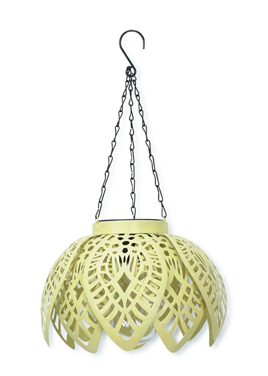 ValueLights Yellow Artichoke Hanging Solar Light (41cm x 20cm x 20cm)