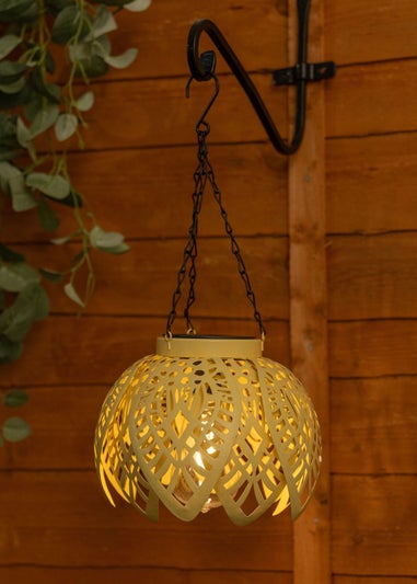 ValueLights Yellow Artichoke Hanging Solar Light (41cm x 20cm x 20cm)