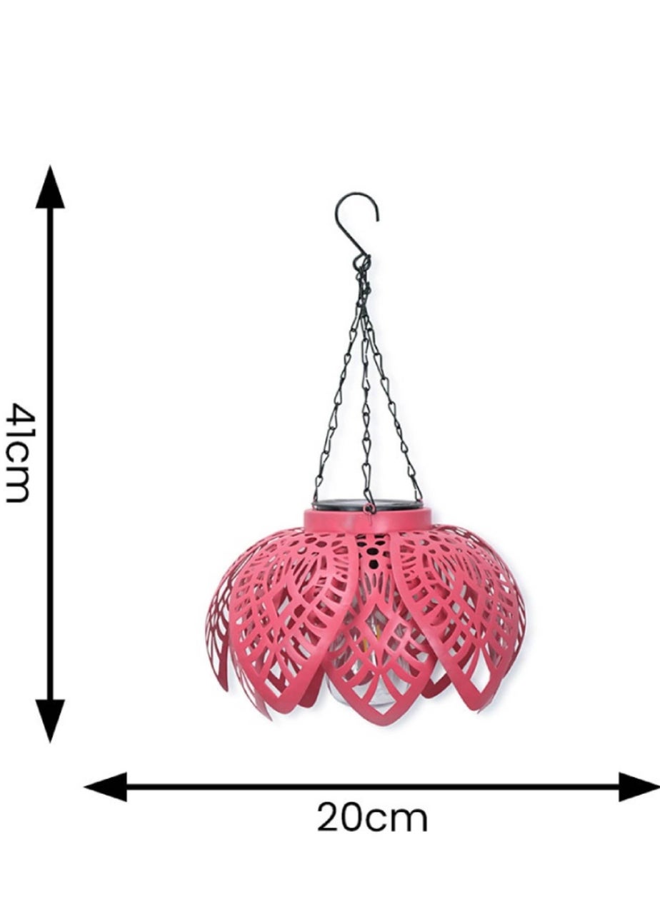 ValueLights Coral Artichoke Hanging Solar Light (41cm x 20cm x 20cm)