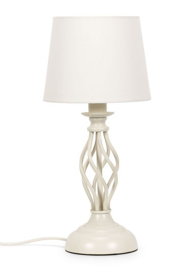 ValueLights Memphis Cream Table Lamp (30cm x 19cm x 19cm)