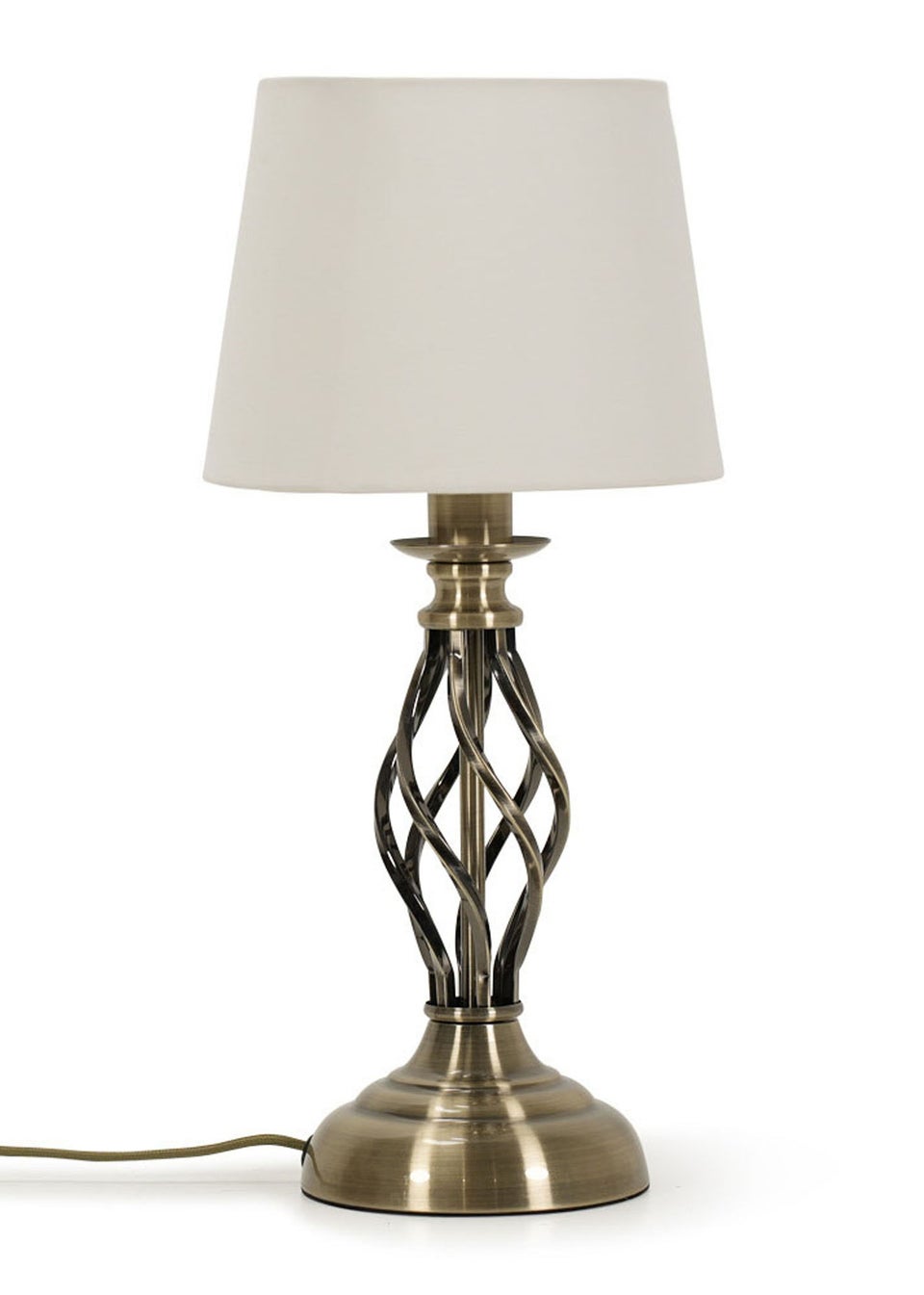 ValueLights Memphis Antique Brass Table Lamp (41cm x 19cm x 19cm)