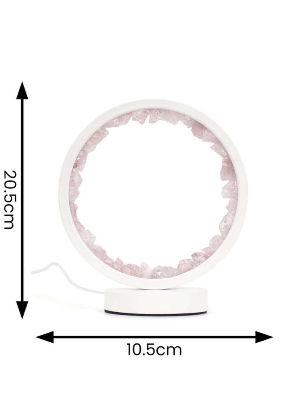 ValueLights Rose Quartz Crystal Wellness Lamp (20.5cm x 10.5cm x 18cm)