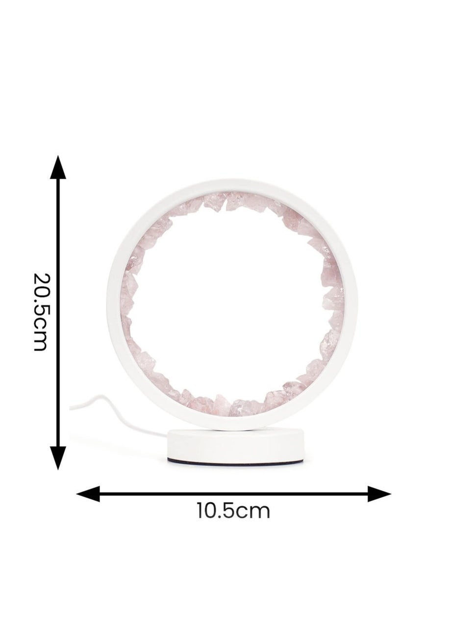 ValueLights Rose Quartz Crystal Wellness Lamp (20.5cm x 10.5cm x 18cm)