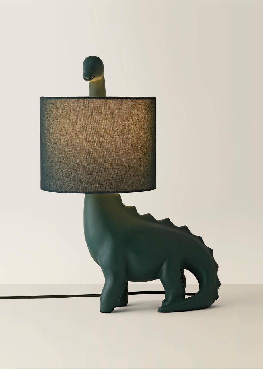 ValueLights Green Dinosaur Table Lamp (46.5cm x 33cm x 21.5cm)