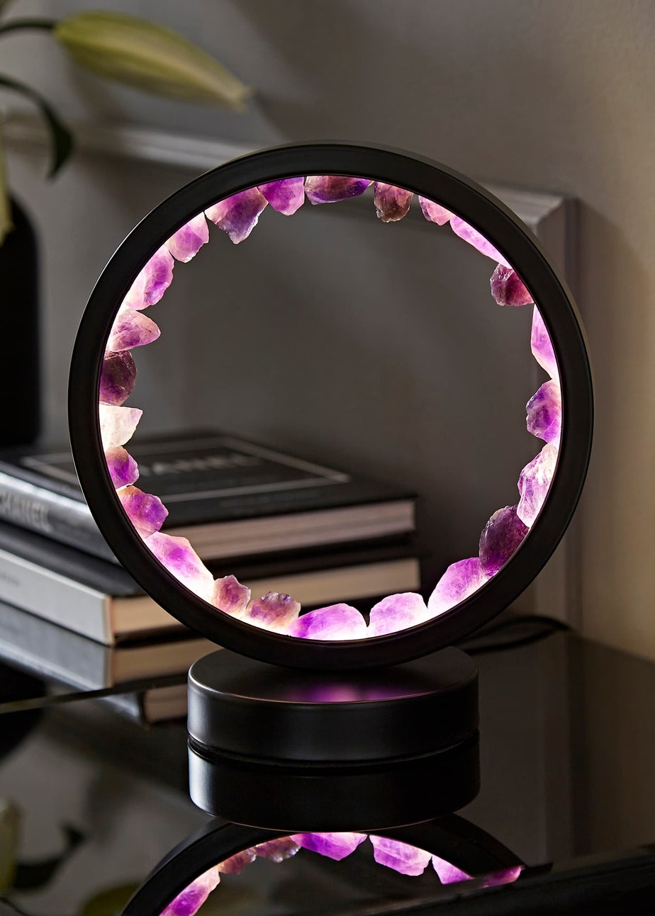 ValueLights Amethyst Crystal Wellness Lamp (20.5cm x 10.5cm x 18cm)