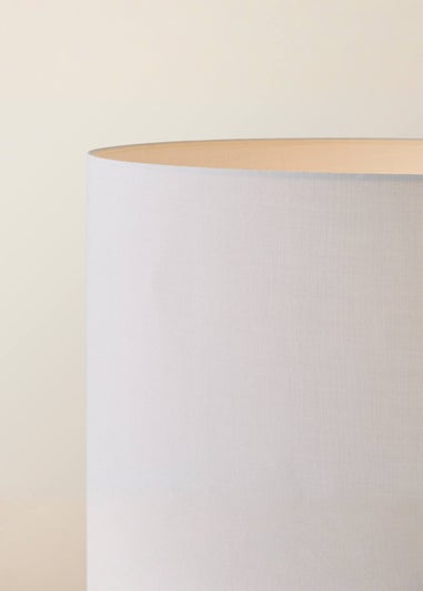 ValueLights Morrigan Light Wood Tripod Floor Lamp Grey Shade (147cm x 45cm)