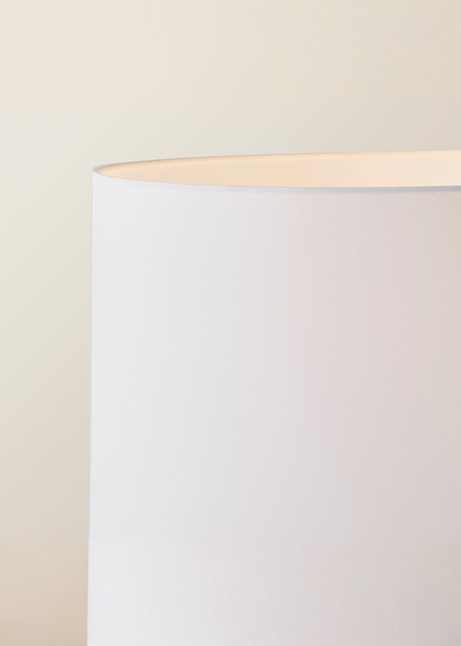 ValueLights Morrigan Light Wood Tripod Floor Lamp White Shade (147cm x 45cm)