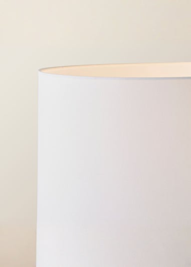 ValueLights Morrigan Light Wood Tripod Floor Lamp White Shade (147cm x 45cm)