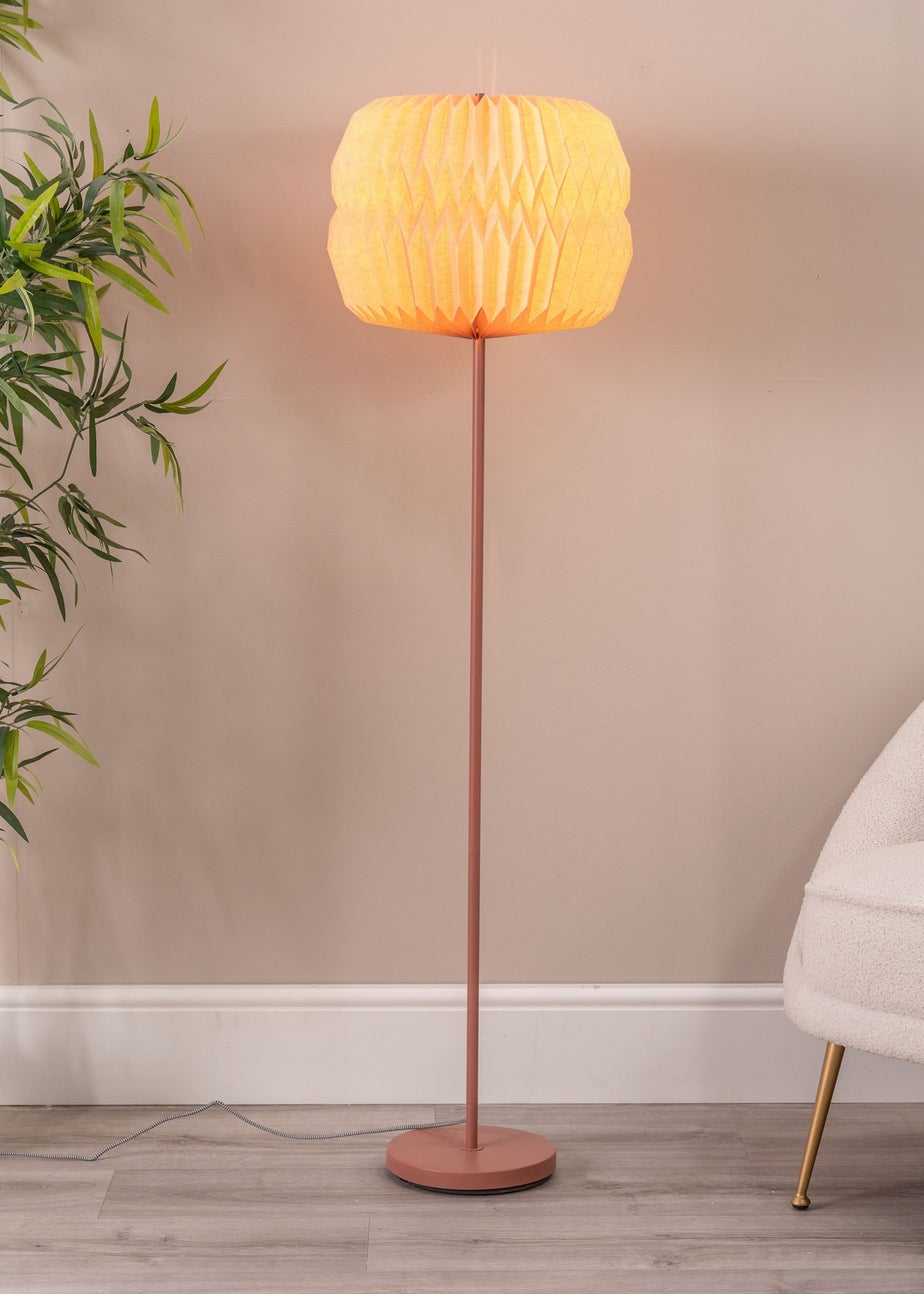 ValueLights Pink Rust Floor Lamp (143cm x 38.8cm x 38.8cm)