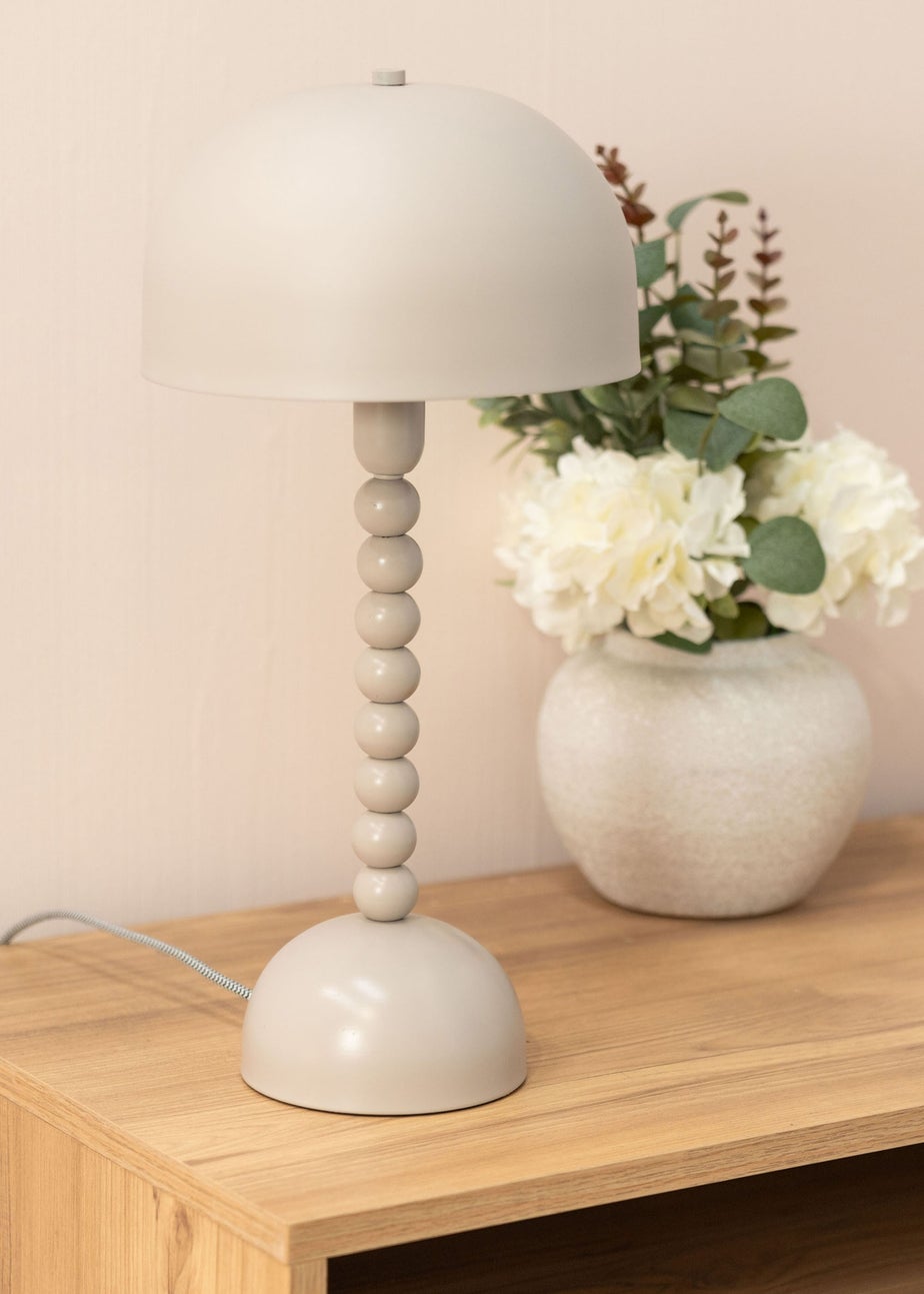 ValueLights Clement Grey Table Lamp (46cm x 22cm x 22cm)