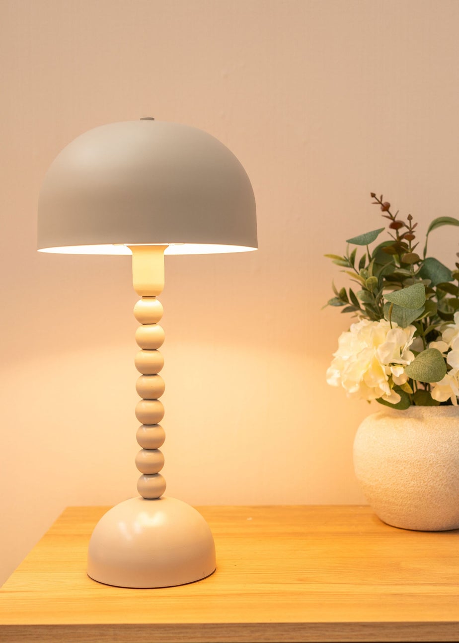 ValueLights Clement Grey Table Lamp (46cm x 22cm x 22cm)