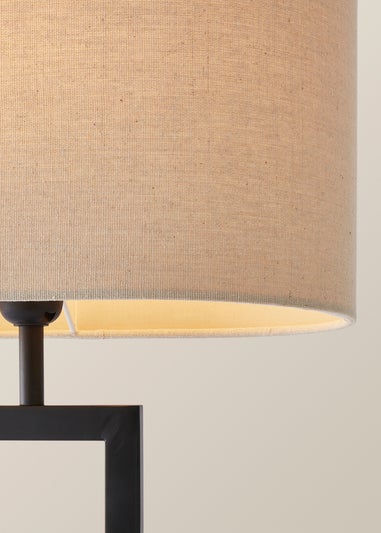 ValueLights Katniss Black Metal Table Lamp (63cm x 36cm x 21.5cm)