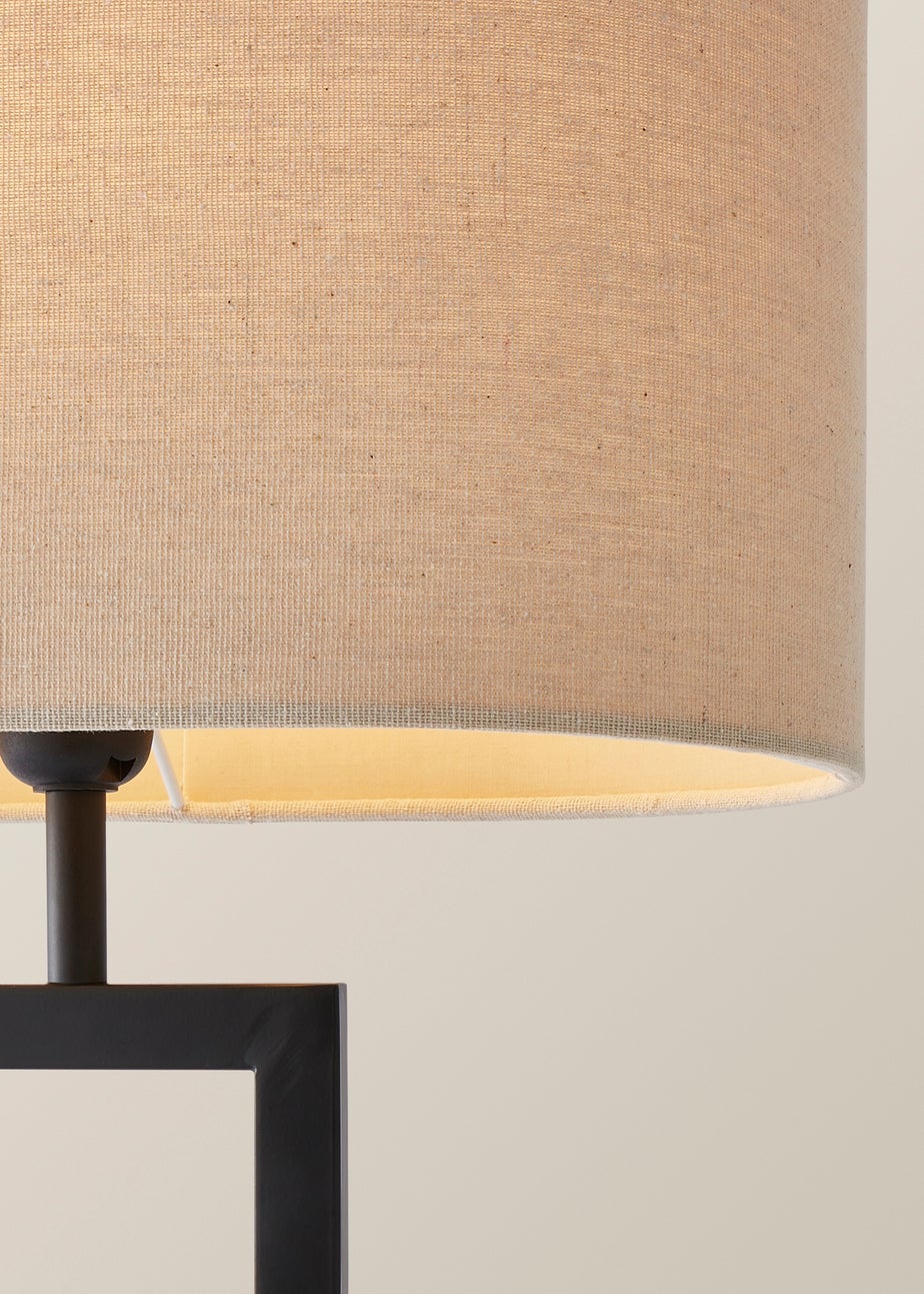 ValueLights Katniss Black Metal Table Lamp (63cm x 36cm x 21.5cm)